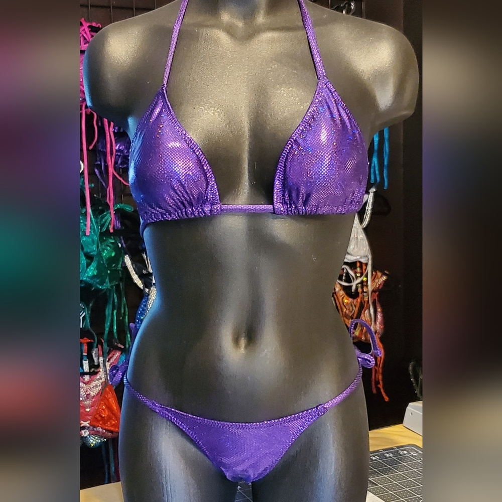Purple Bikini A/B -Small (competition, posing practice, photo shoot)